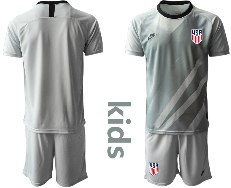 Youth 2020-2021 Season National team United States goalkeeper grey Soccer Jersey